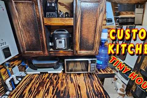 THE BIG REVEAL |tiny house, homesteading, off-grid, cabin build, DIY, HOW TO, tractor custom kitchen