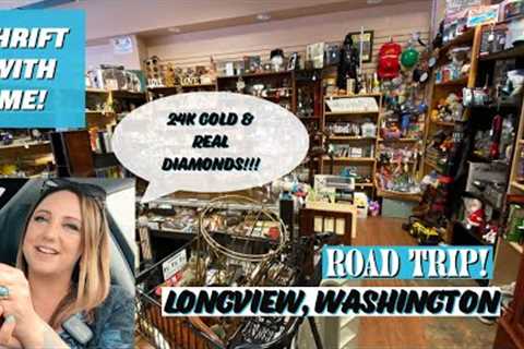 SHOPPING GOODWILL AND FINDING HIDDEN TREASURES IN LONGVIEW | 24k Gold &amp; Diamonds | Thrift With..