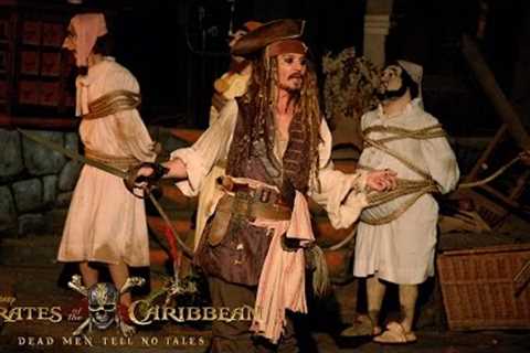 Johnny Depp Surprises Fans as Captain Jack Sparrow at Disneyland!