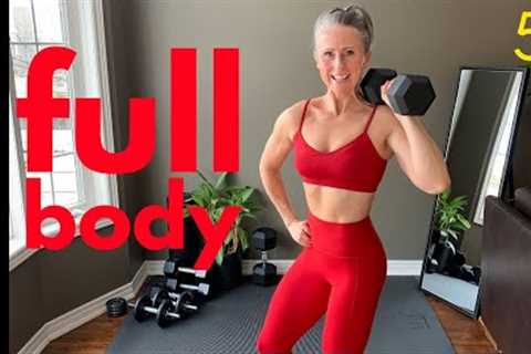 40min DUMBBELL FULL BODY WORKOUT | muscle &amp; strength at home