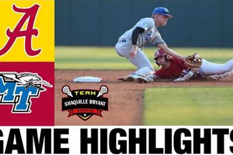 #17 Alabama vs Middle Tennessee Highlights | NCAA Baseball | 2024 College Baseball