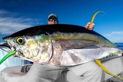 MASSIVE Yellowfin Tuna....Catch Clean Cook!
