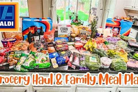 ALDI Grocery Shopping Haul//with prices and meal plan for family!