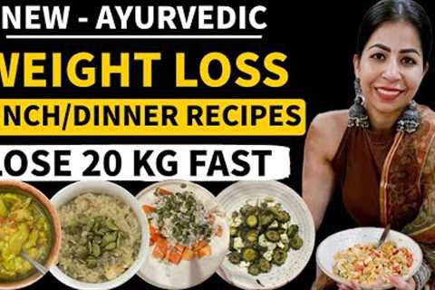 4 Ayurvedic Recipes For Fast Weight Loss | Quick &amp; Healthy Lunch/Dinner Recipes In Hindi |Fat..