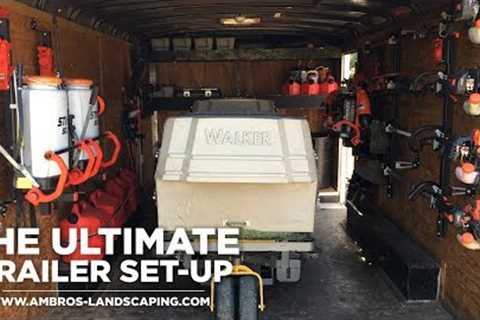 The Ultimate Enclosed Lawn Care/Landscaping Trailer Set-Up | Equipment Defender Racks - Shot In 4K