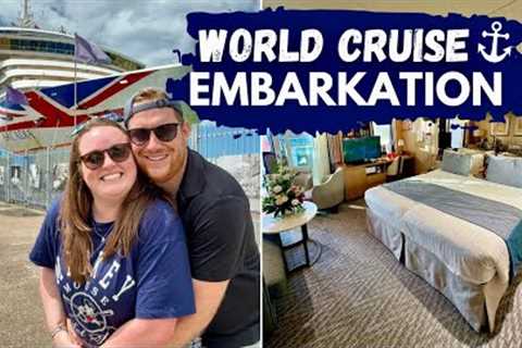 WORLD CRUISE: 60 DAYS STARTS NOW 🌍 Auckland Embarkation 🛳️ P&amp;O Cruises Arcadia Mini-Suite..