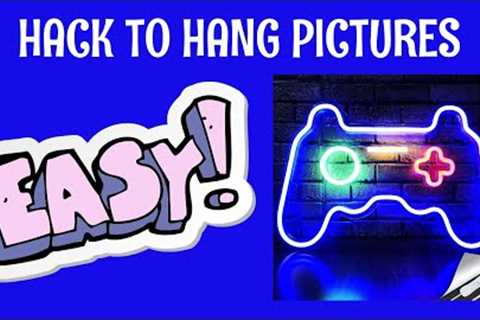 EASY Hack for hanging pictures #diy #diyprojects #hacks #easyhacks #howto #how