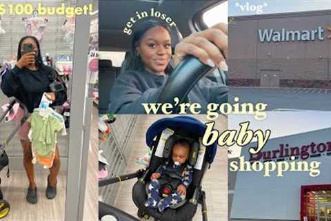 4 MONTH OLD BABY SUMMER SHOPPING VLOG! Walmart &amp; Burlington Baby Clothes and Items + Haul!