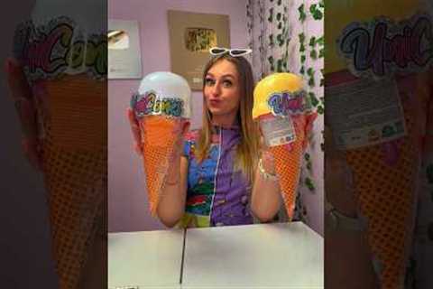 [ASMR] UNBOXING A GIANT MYSTERY UNICONES ICE CREAM!!😱🍦✨ (9+ SURPRISES!🫢) #Shorts