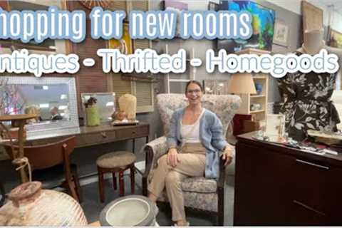 Shopping For New Rooms! Antiquing, Thrifting, HomeGoods! All The Vintage Gems! Can't Wait To Style!