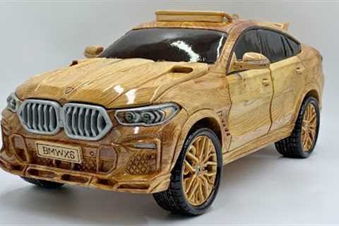Wood Carving - Crafting a Unique BMW X6 from Wood - Woodworking Art