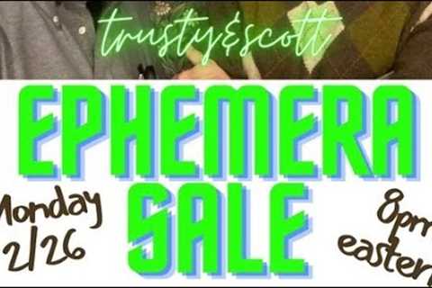 Ephemera Live Sale