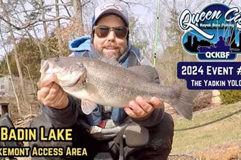 Kayak Bass Fishing Tournament: The Yadkin YOLO - Cold Muddy Conditions - Badin Lake - QCKBF Event #1