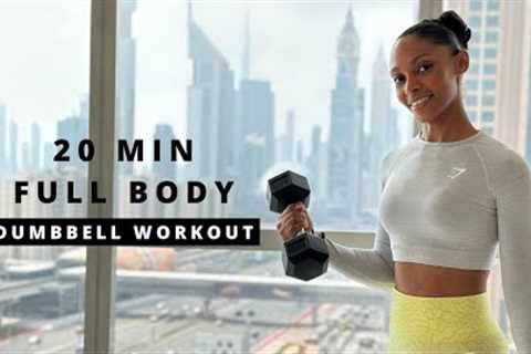 20 min Full Body DUMBBELL Workout - STANDING ONLY | Muscle &amp; Strength