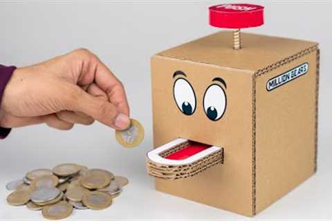 How To Make A Coin Bank From Cardboard | Easy &amp; Awesome Cardboard Project