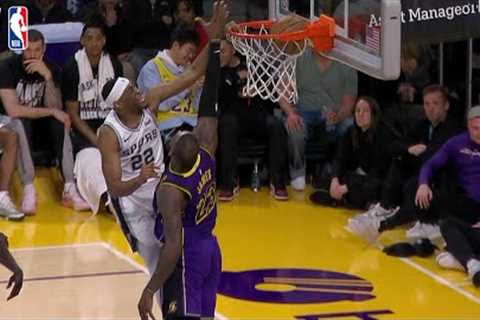 LeBron just got DUNKED ON by the Spurs player 😱