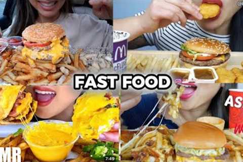 YUMMY FAST FOOD MUKBANG ASMR | EATING SOUNDS | COMPILATION VIDEO |LUNA ASMR
