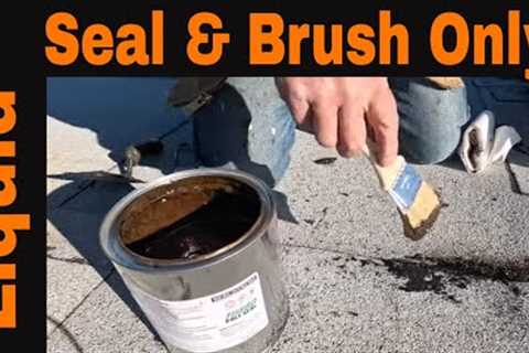 How to Repair a leak on a Flat Roof DIY, fast, easy. Liquid Seal and Brush only?