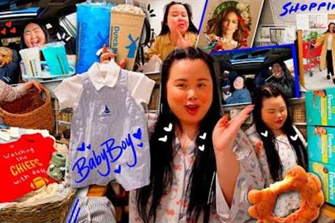 VLOG: prepping for the new baby, shopping for baby, bestie sleepover, eating good food all weekend!
