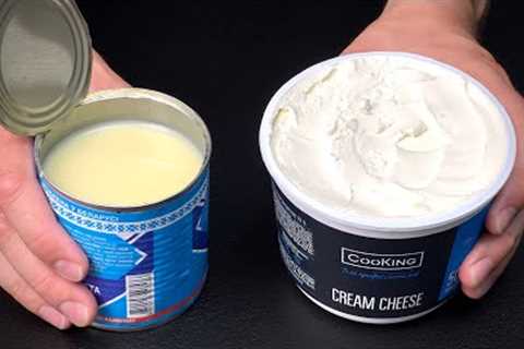 Whip condensed milk with mascarpone! And make this delicious dessert in 5 minutes.