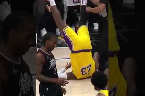LEBRON DID A FLIP after and-one 🤯😅