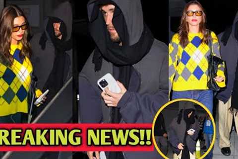 Justin Bieber was seen CRYING after a heated Argument with Hailey his wife in Beverly hills today ..