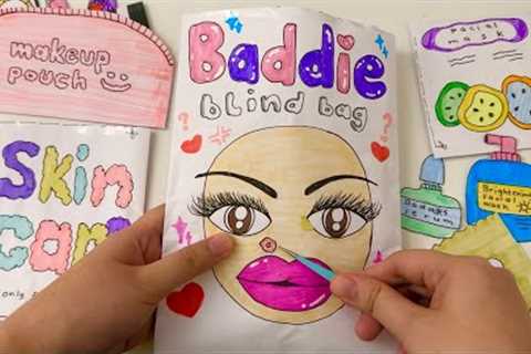 [✨paperdiy✨] BADDIE skincare and makeup blind bag 💅🏻 | Asmr unboxing