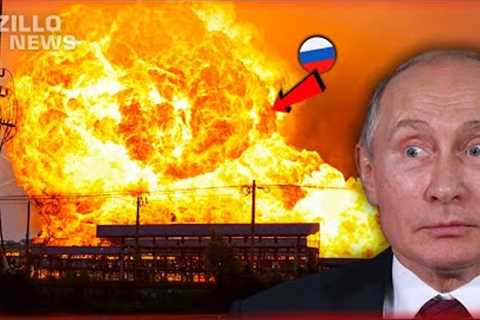 8 MINUTES AGO! BIG EXPLOSION! 3 Russian Warehouses Full of Ammunition were Blown Up!