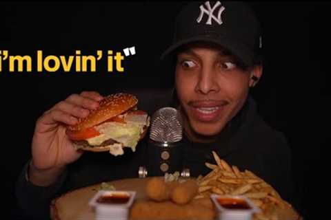 ASMR McDonalds Big Tasty Mukbang | Eating Sounds &amp; Storytime 🍔🍟