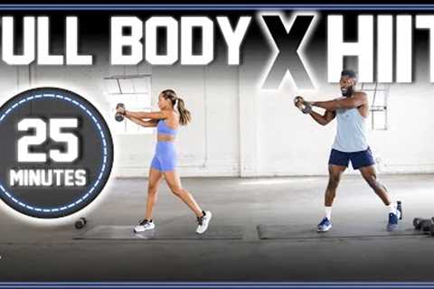 25 Minute Full Body Dumbbell HIIT Workout [ Burn Fat // Build Muscle ]