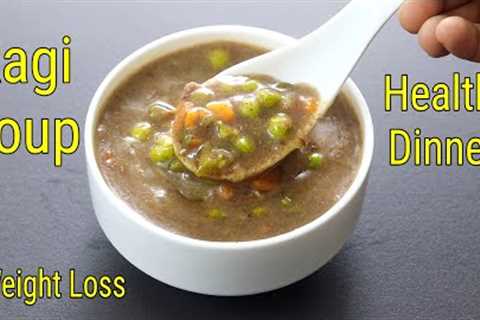 Ragi Soup Recipe - Healthy Ragi Soup For Dinner - Ragi Recipes For Weight Loss | Skinny Recipes