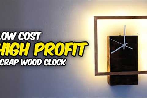 Small cheap woodworking projects that sell! Scrap wood Fairy lights clock. Easy beginners  project.