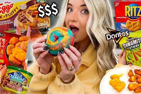 I Only Ate GROCERY STORE FOOD I've NEVER TRIED BEFORE For 24 hours!!