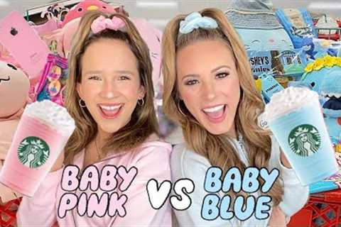 BABY PINK 🌸👛 VS BABY BLUE 🩵💎 TARGET SHOPPING CHALLENGE