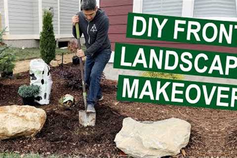 DIY Front Yard Landscaping Makeover on a Budget! How to landscape ideas