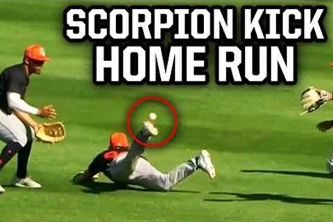 Shortstop scorpion kicks the ball for a home run, a breakdown