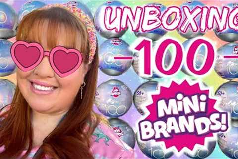 (not clickbait) FACE REVEAL!! UNBOXING 100 DISNEY MINI BRANDS PACKAGES!!