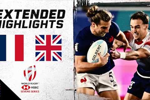 France v. Great Britain | 2024 HSBC WORLD RUGBY SEVENS HIGHLIGHTS | 3/3/24 | NBC Sports