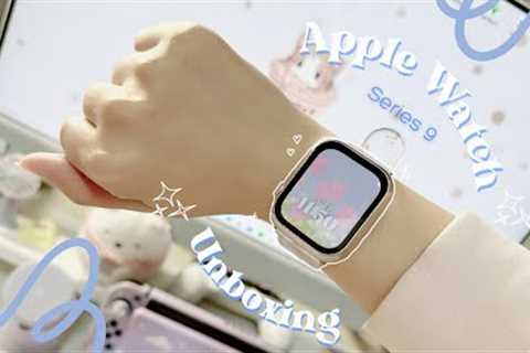 Unboxing my new Apple Watch Series 9  + accessories ⌚️ (ASMR and cozy)