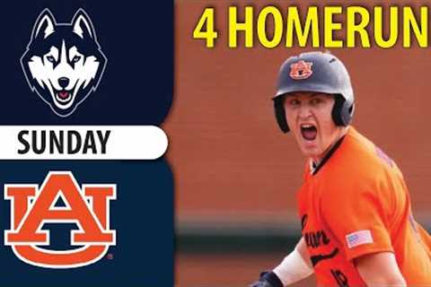 UConn vs #23 Auburn Baseball Highlights | 4 HOMERUNS | College Baseball Highlights 2024