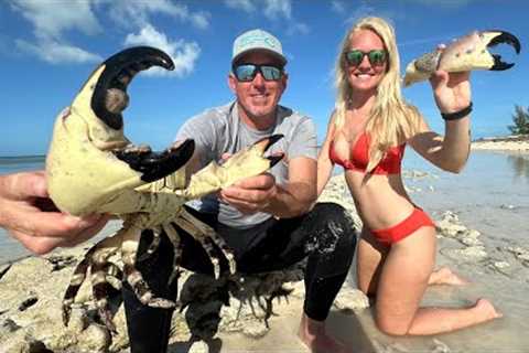 Biggest Crabs I’ve Ever Seen and Caught Bare Handed! (Catch Clean &amp; Cook)