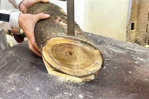 A Masterful Art Of Woodworking // Build A Spectacular Table From Natural Tree Trunks // Woodworking
