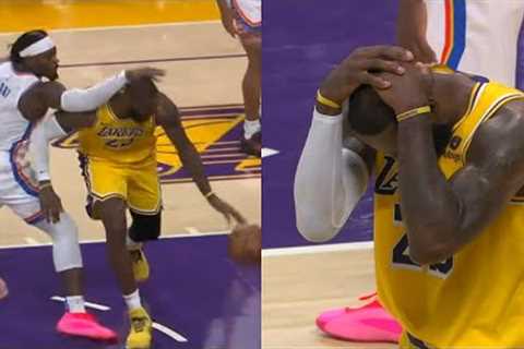 Lu Dort just smacks LeBron James on the top of his head 😂