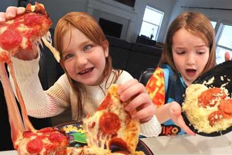MYSTERY PARTY and PiZZA!?  Adley Niko n Navey choose Surprise Parties! playing games with mom &amp; ..
