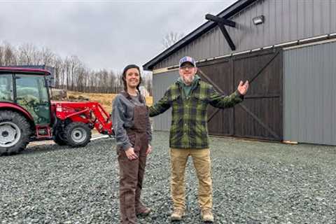 FINALLY Got THAT DONE!!! Building Our OFF GRID Barn in the WOODS
