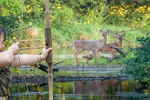 Bamboo Whistle Lures Deer - Deer Will Come Soon/ Dig a Big Trap and Ambush, Part 12