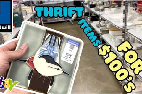 Goodwill Finds worth $100's ~ Did expect THIS! Sourcing Thrifting to RESELL eBay PROFIT