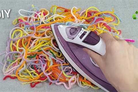 IRON a leftover thread, you will not believe the incredible results. Superb recycle idea