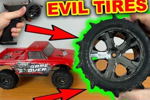 Extreme tires on RC Swamp truck
