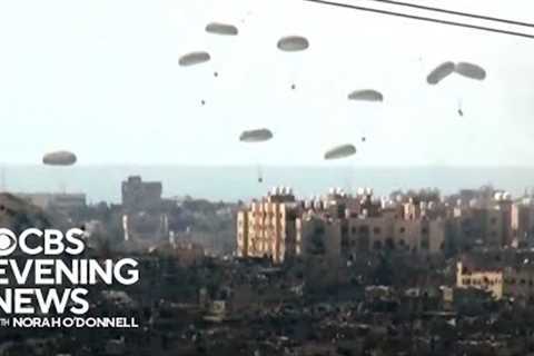 U.S. continues desperately-needed food airdrops into Gaza